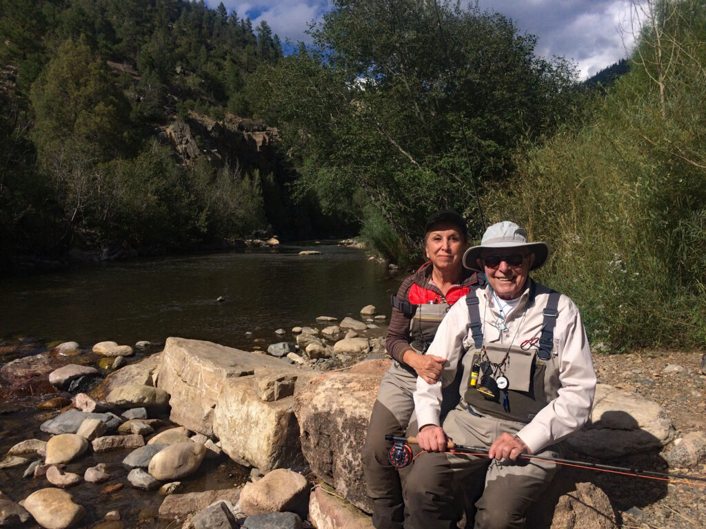 couples fly fishing lessons at santa fe fly fishing school